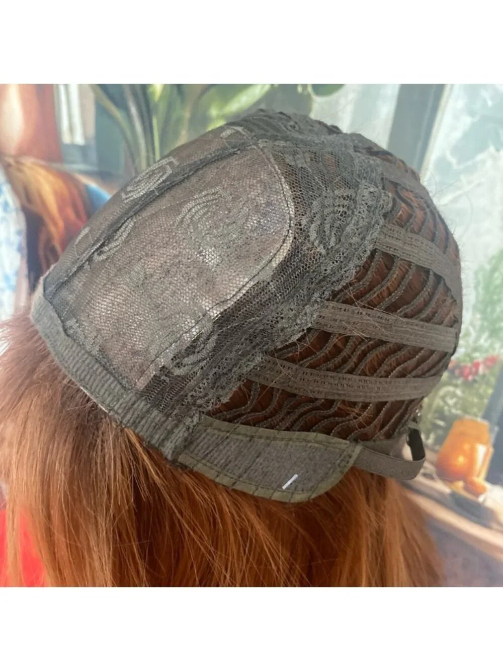 BACK IN Long ginger redhead wig with bangs